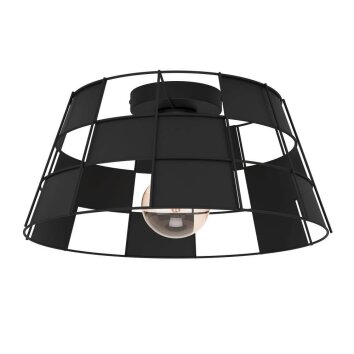 Eglo PONTEFRACT Plafondlamp Zwart, 1-licht Eglo PONTEFRACT Plafondlamp Zwart, 1-licht
