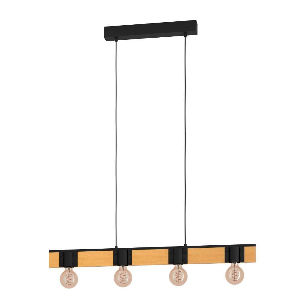 Eglo BAILRIGG Hanger Natuurlijke kleuren, Zwart, 4-lichts main product photo