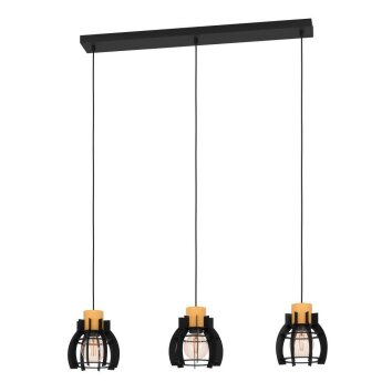 Eglo STILLINGTON Hanger Natuurlijke kleuren, Zwart, 3-lichts