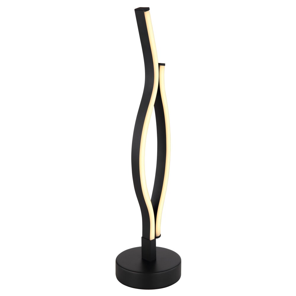 Globo GERONIMO Tafellamp LED houtlook, Zwart, 1-licht main product photo