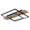 Globo VANNI Plafondlamp LED houtlook, Zwart, 1-licht