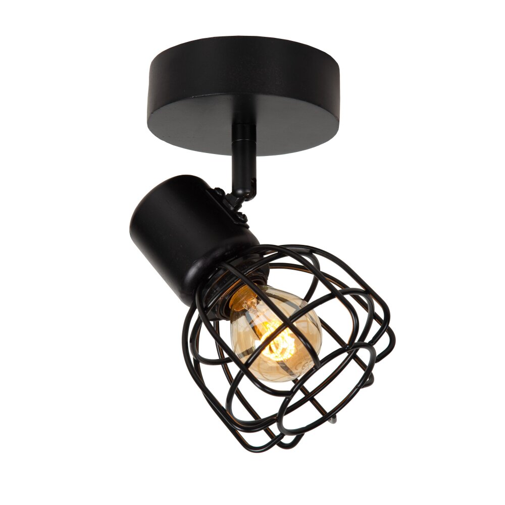 Lucide FILOX Muurlamp Zwart, 1-licht main product photo
