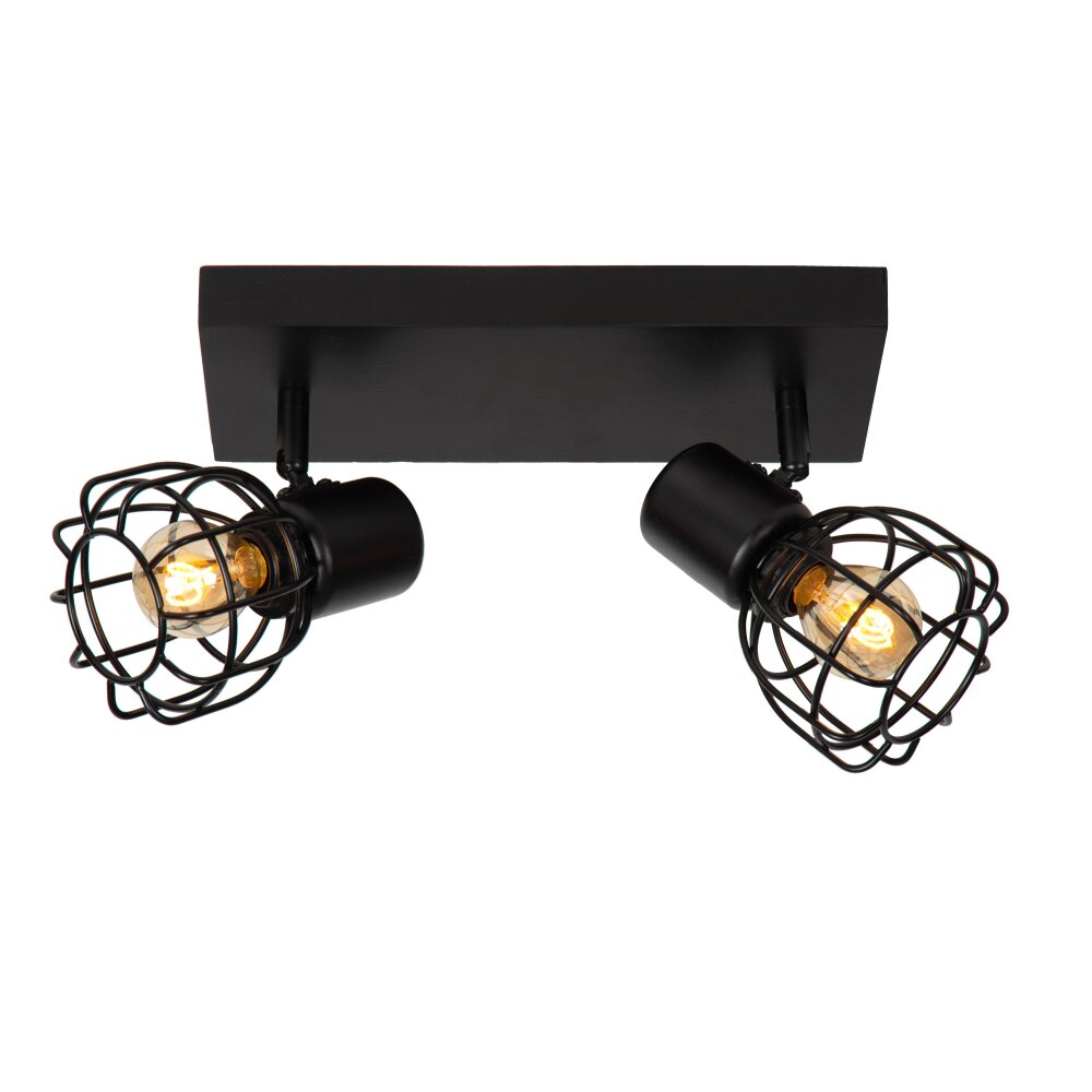 Lucide FILOX Plafondlamp Zwart, 2-lichts main product photo