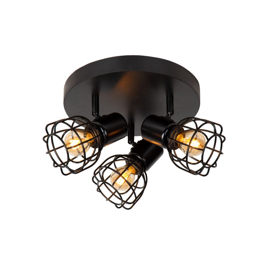 Lucide FILOX Plafondlamp Zwart, 1-licht main product photo