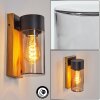 Tabary Buiten muurverlichting Bruin, houtlook, Zwart, 1-licht