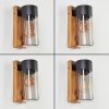 Tabary Buiten muurverlichting Bruin, houtlook, Zwart, 1-licht