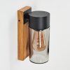 Tabary Buiten muurverlichting Bruin, houtlook, Zwart, 1-licht