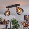 Dandin Plafondlamp Zwart, 2-lichts