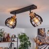 Dandin Plafondlamp Zwart, 2-lichts