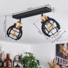 Dandin Plafondlamp Zwart, 2-lichts