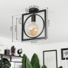 Srelau Plafondlamp Zwart, 1-licht