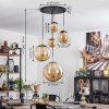 Verbania Hanger Messing, Zwart, 5-lichts