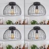 Gourel Plafondlamp Zwart, 1-licht