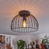 Gourel Plafondlamp Zwart, 1-licht