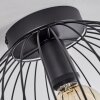 Gourel Plafondlamp Zwart, 1-licht