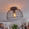 Gourel Plafondlamp Zwart, 1-licht