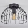 Gourel Plafondlamp Zwart, 1-licht