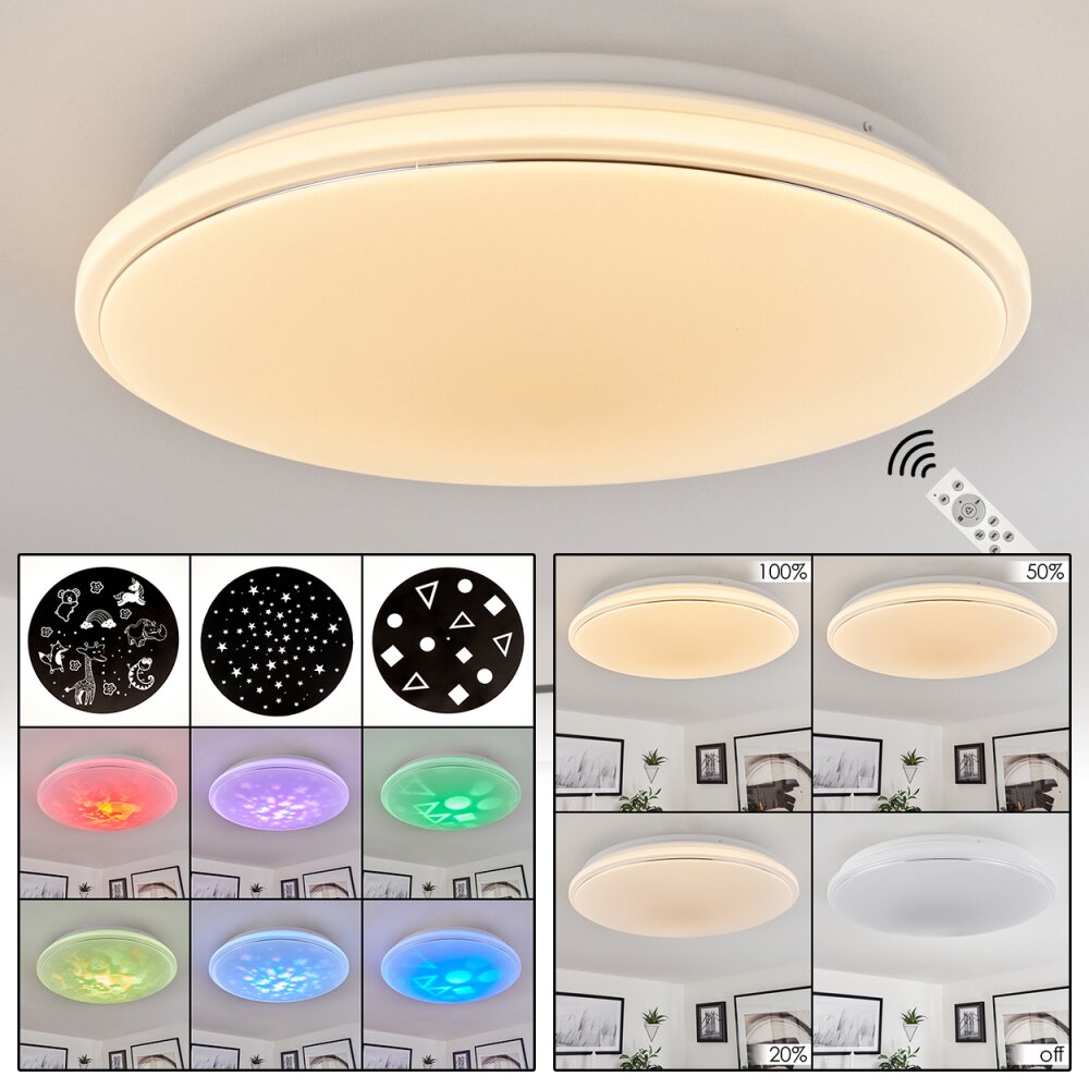 Sdok Plafondlamp LED Wit, 1-licht, Afstandsbediening, Kleurwisselaar main product photo