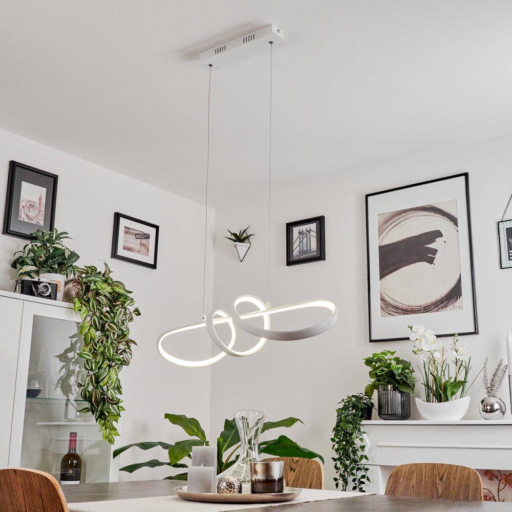 Dauntey Hanglamp LED Wit, 1-licht