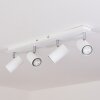 Javel Plafondlamp Chroom, Wit, 4-lichts