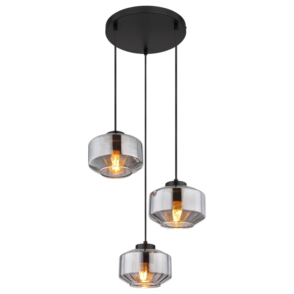 Globo CHRISTIANA Hanger Zwart, 3-lichts main product photo