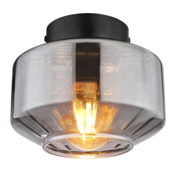 Globo CHRISTIANA Plafondlamp Zwart, 1-licht