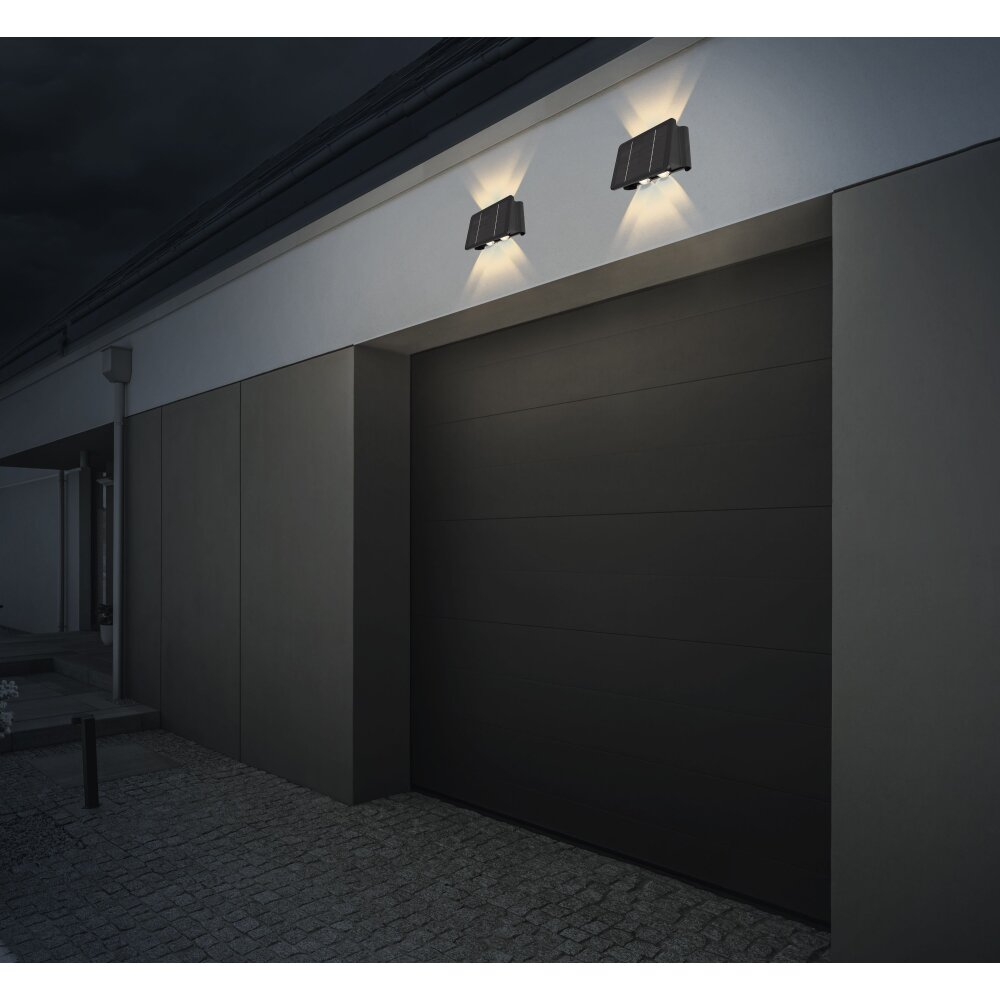 Globo SOLAR Buiten muurverlichting LED Zwart, 1-licht main product photo