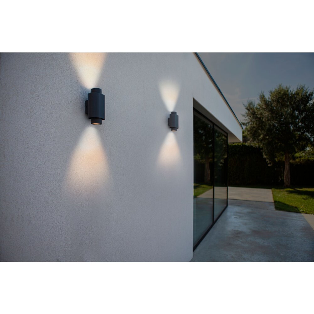 Lutec Cypres Buiten muurverlichting Antraciet, 2-lichts