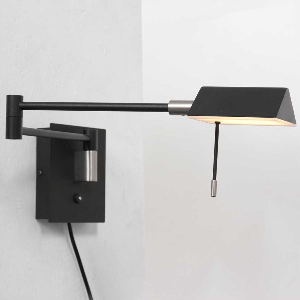 Steinhauer Retina Muurlamp LED Zwart, 1-licht
