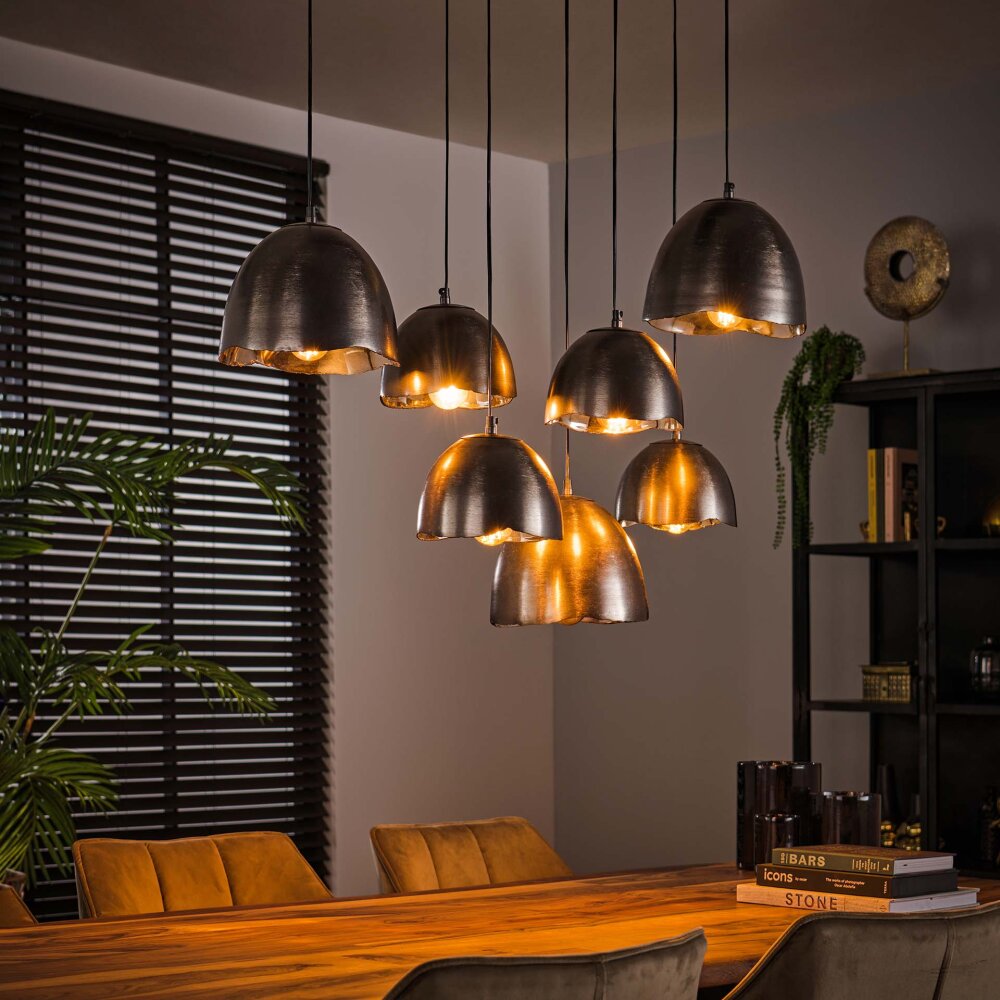 Mirror Hanglamp Nikkel mat, Zwart, 7-lichts main product photo