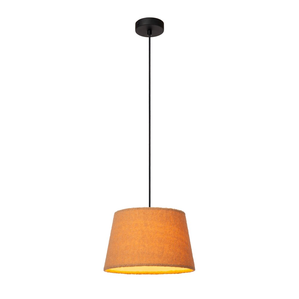 Lucide WOOLLY Hanglamp Zwart, 1-licht main product photo
