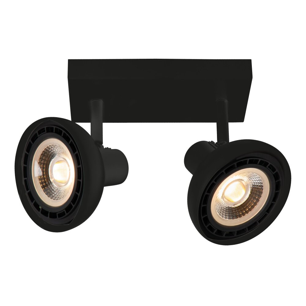 Lucide SENSAS Plafondlamp Zwart, 2-lichts main product photo