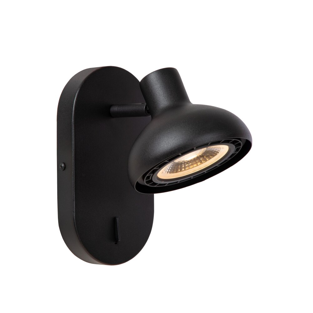 Lucide SENSAS Muurlamp Zwart, 1-licht main product photo