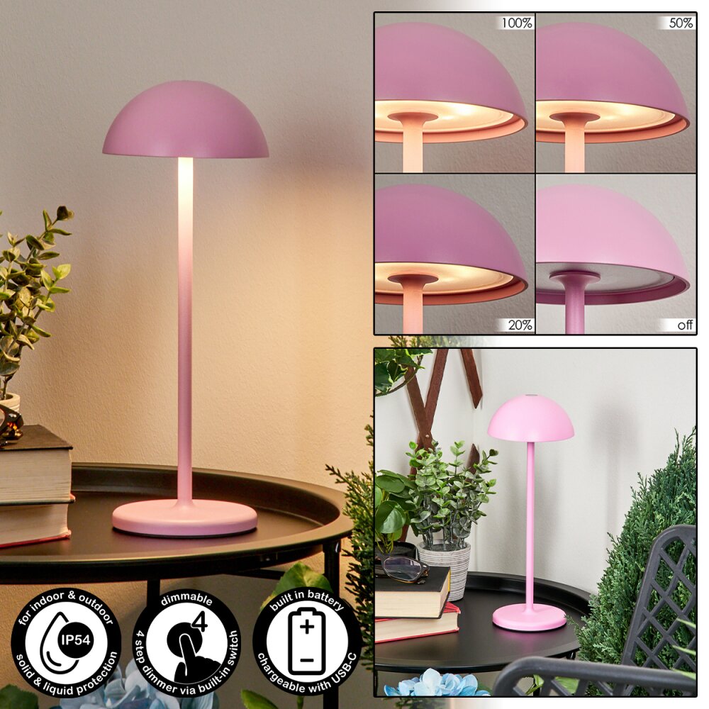 Pelaro Tafellamp voor buiten LED Roze, 1-licht main product photo