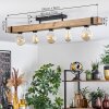 Montgomery Plafondlamp Natuurlijke kleuren, Zwart, 5-lichts
