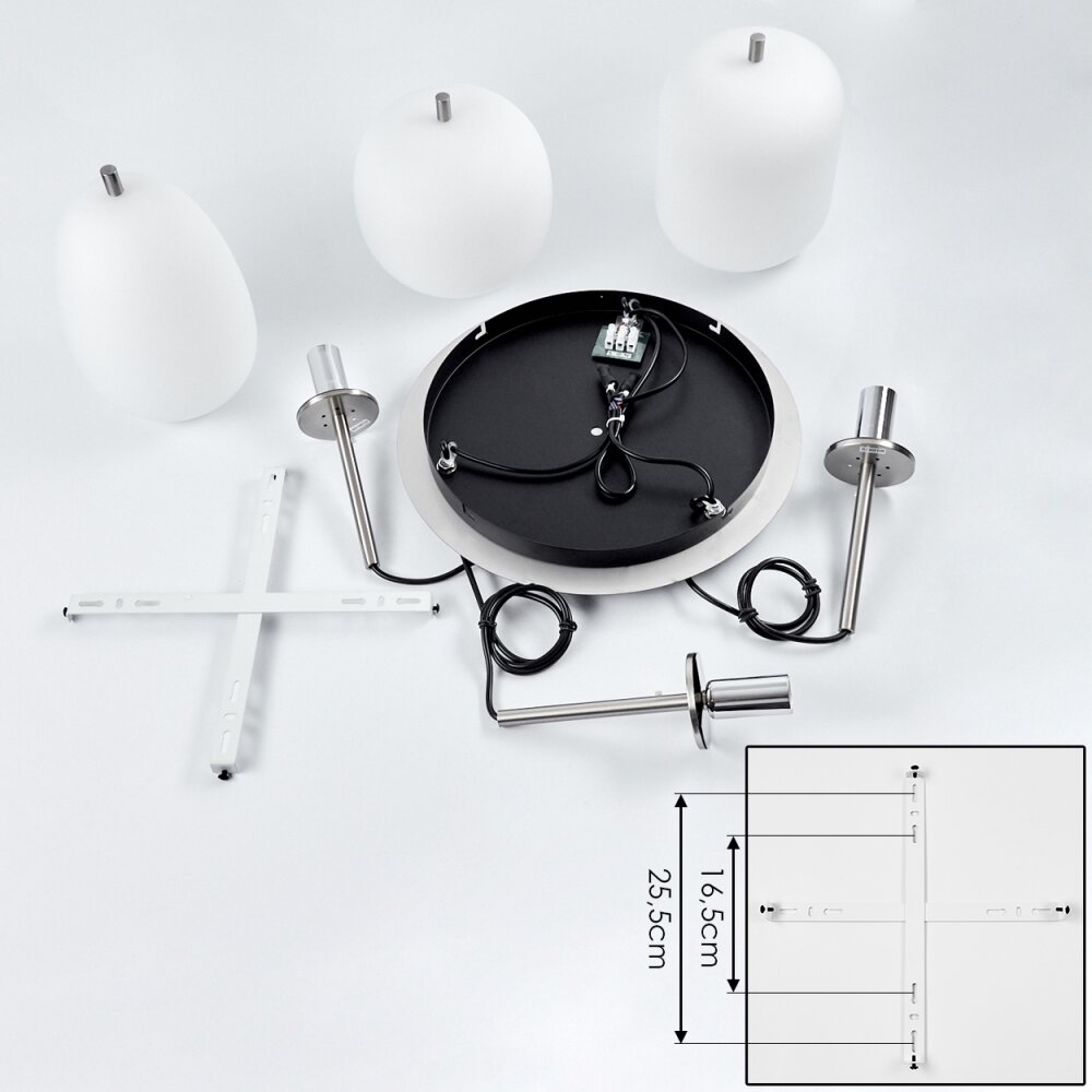 Verbania Hanger Nikkel mat, 3-lichts