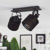 Boula Plafondlamp Zwart, 2-lichts