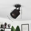 Boula Plafondlamp Zwart, 1-licht
