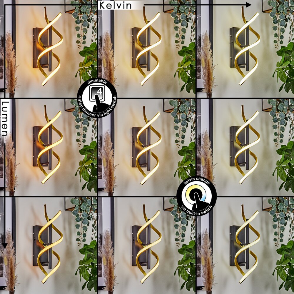 Khovet Muurlamp LED Zwart, 1-licht