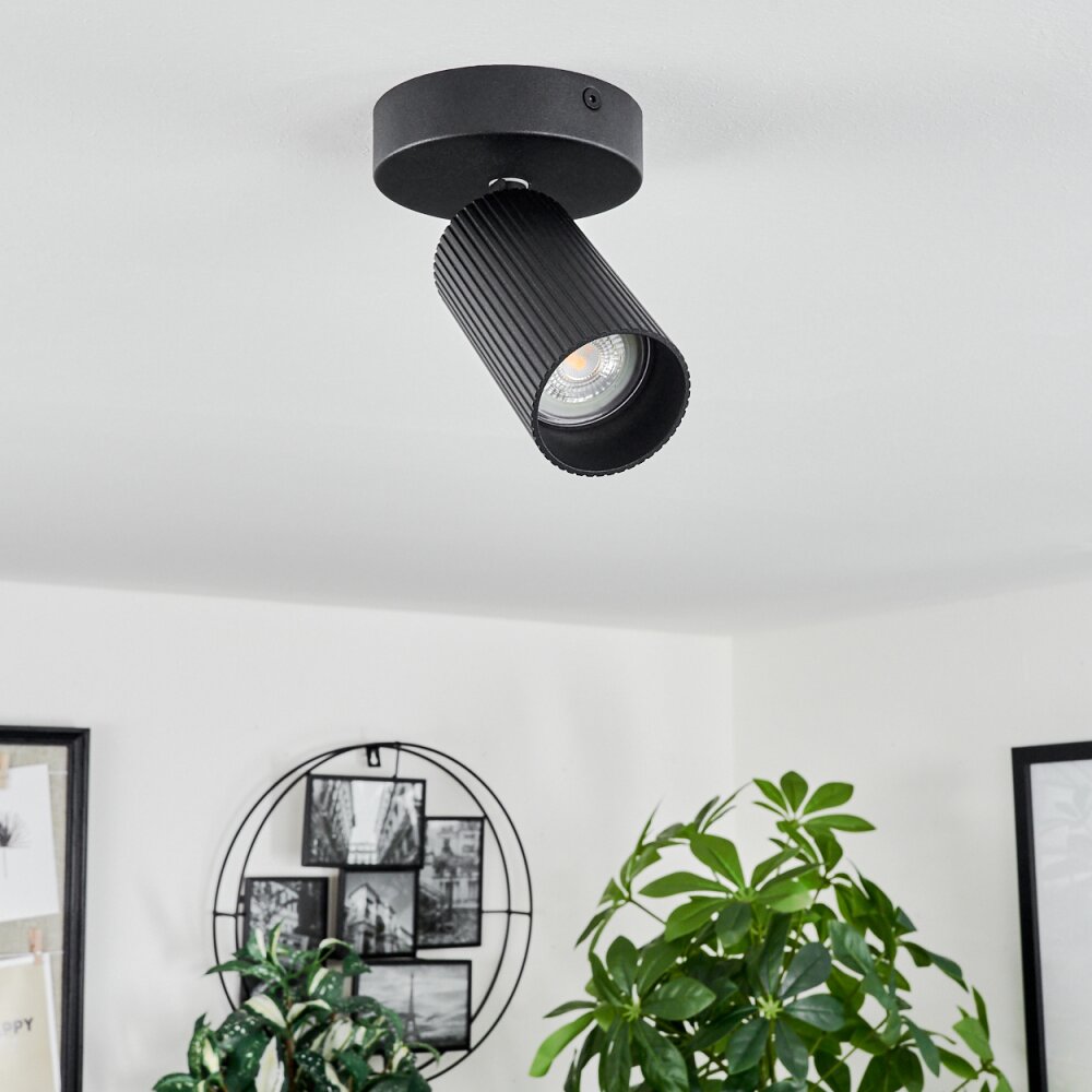 Trutielle Plafondlamp Zwart, 1-licht