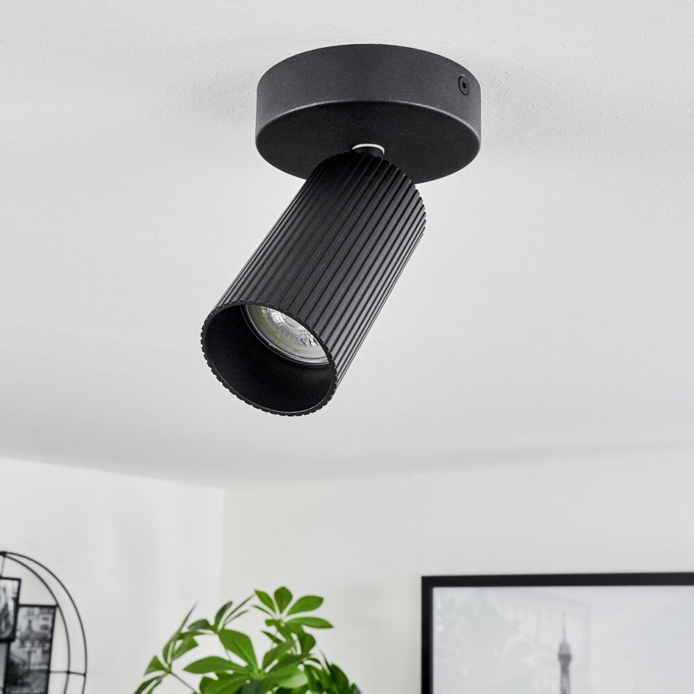 Trutielle Plafondlamp Zwart, 1-licht