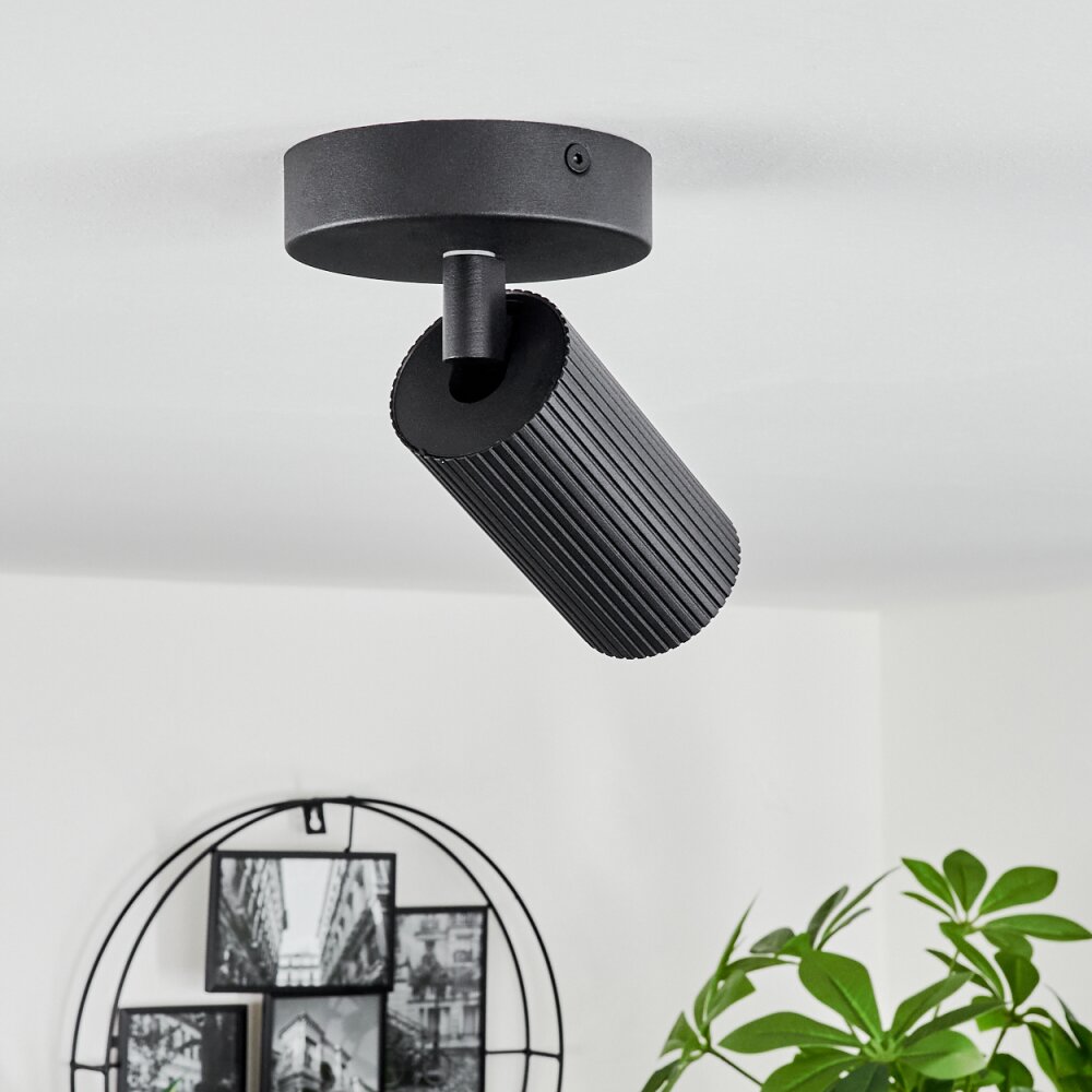 Trutielle Plafondlamp Zwart, 1-licht