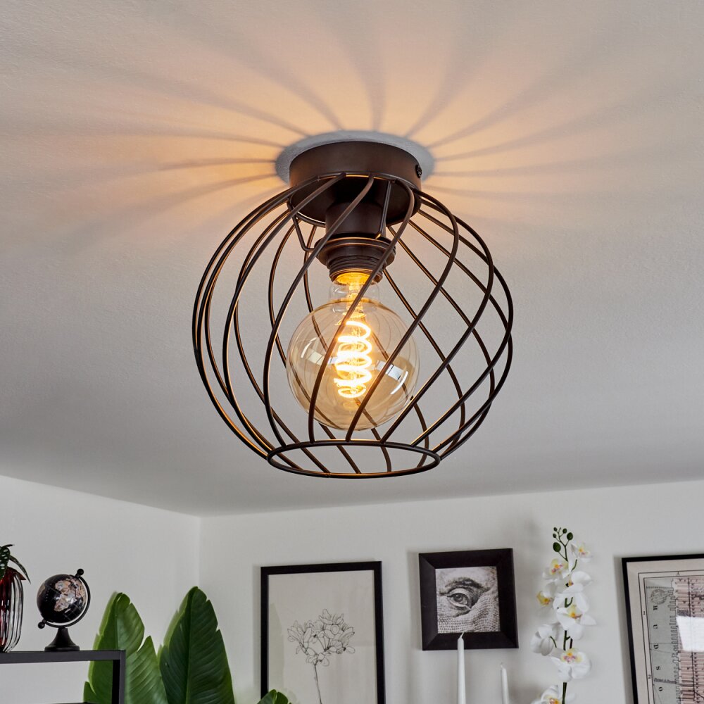 Miton Plafondlamp Zwart, 1-licht