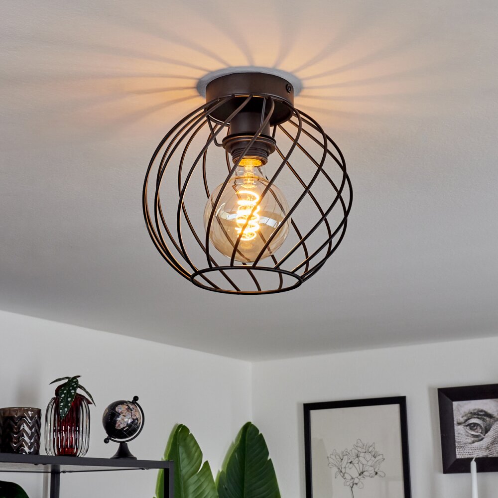 Miton Plafondlamp Zwart, 1-licht