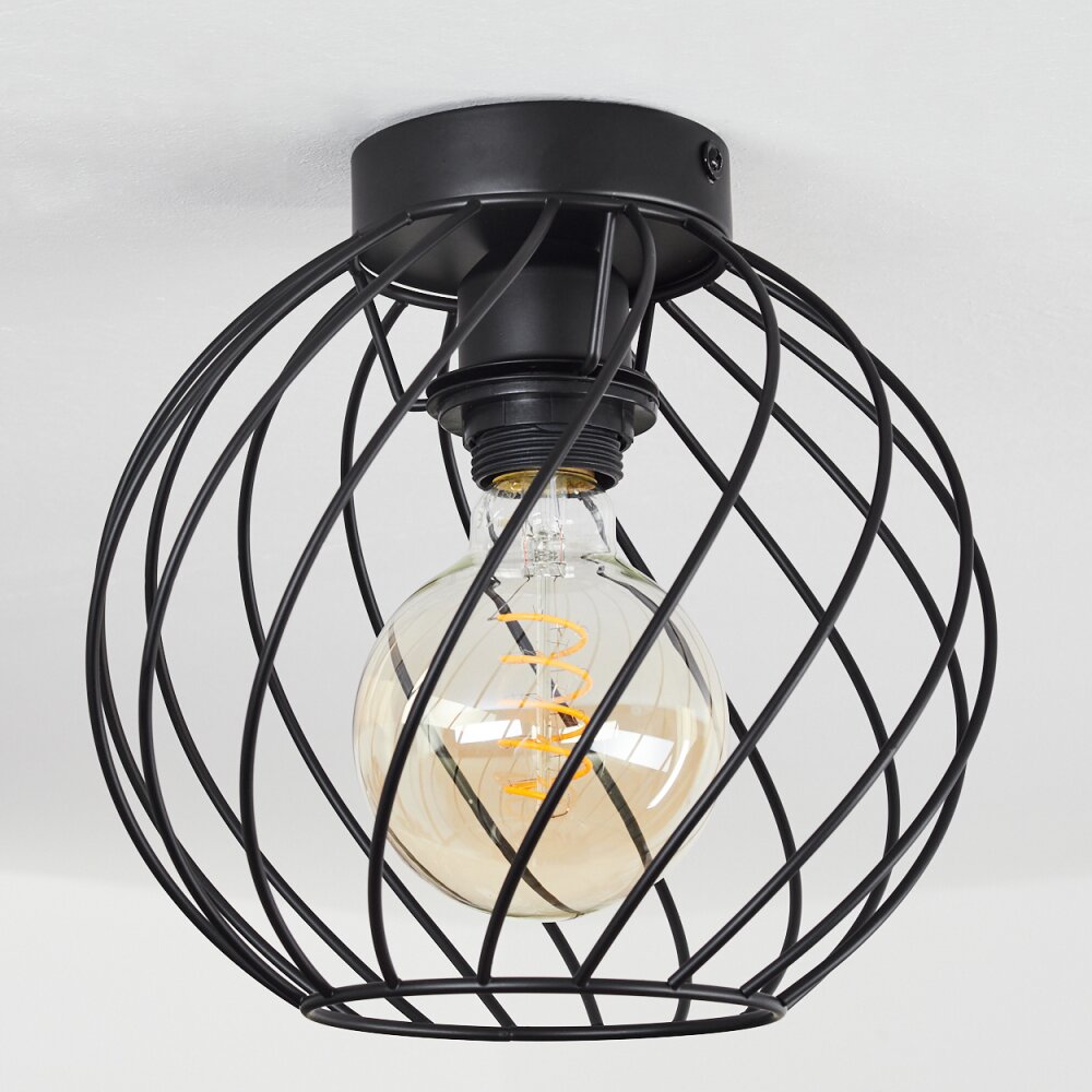 Miton Plafondlamp Zwart, 1-licht