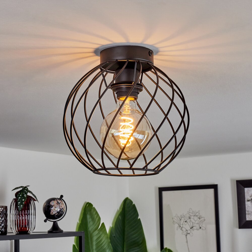 Miton Plafondlamp Zwart, 1-licht