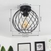 Miton Plafondlamp Zwart, 1-licht