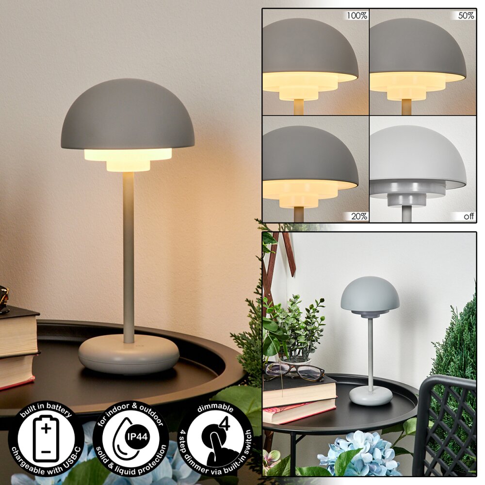 Bellange Tafellamp voor buiten LED Grijs, 1-licht main product photo