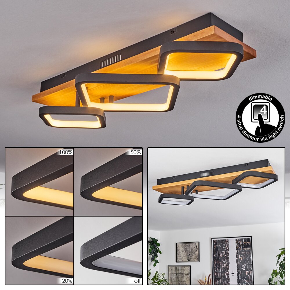 Pompu Plafondlamp LED Zwart, 1-licht main product photo