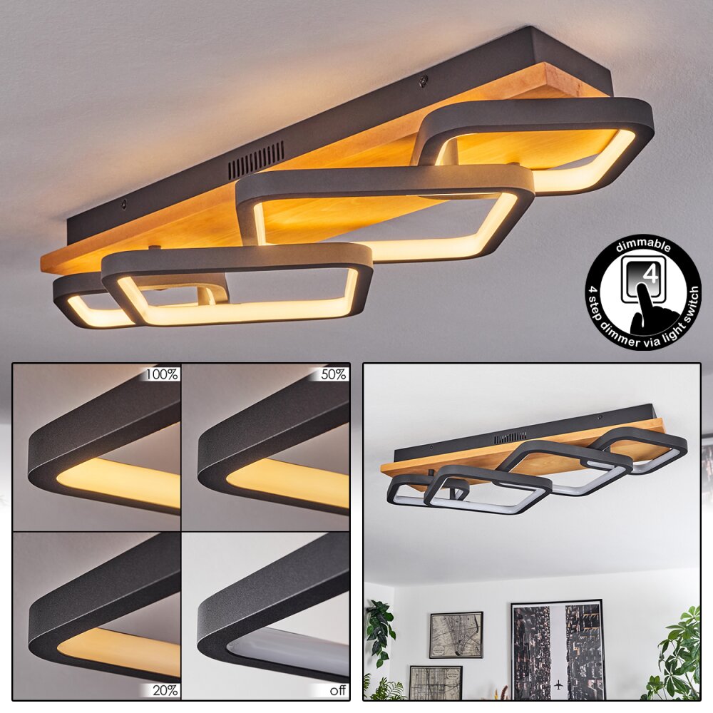 Pompu Plafondlamp LED Zwart, 1-licht main product photo